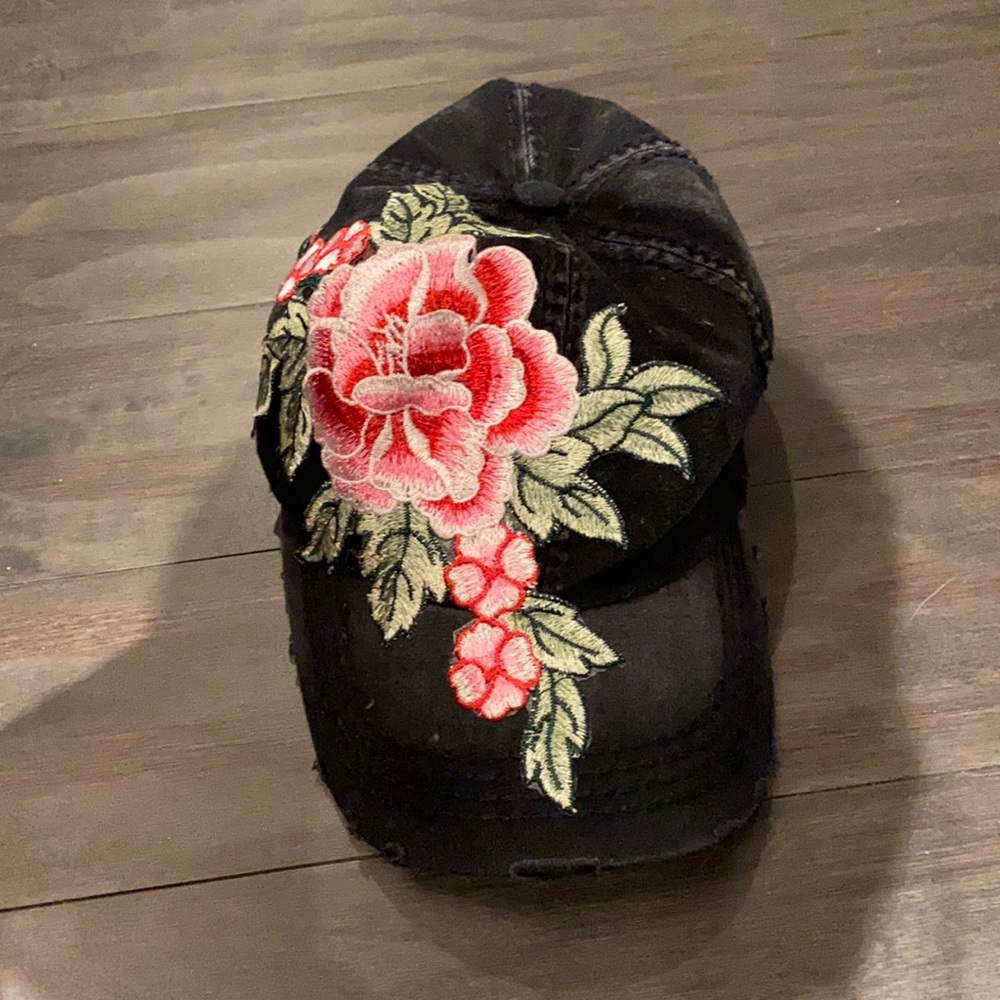 Floral baseball cap